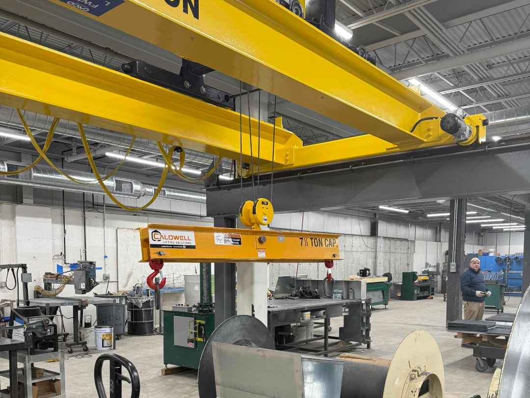 Caldwell Low-Headroom Beam Supports Safer Steel Coil Handling